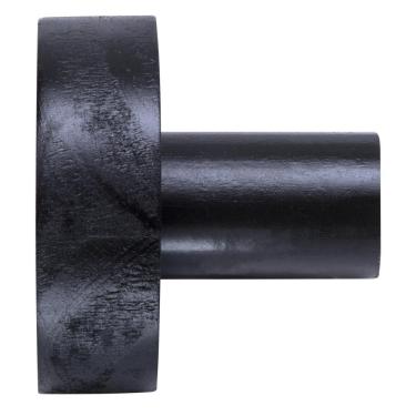 Imagem de Cabide Gancho Tramontina em Madeira Maciça com Acabamento em Pintura Preta 60 mm