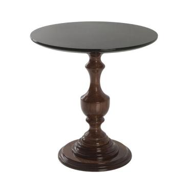 Imagem de Mesa Lateral para Sala de Estar Rialto 70x76 Imbuia Preto