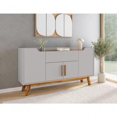 Imagem de Aparador Buffet Future Retro Pés Em Madeira - Off Cinamomo