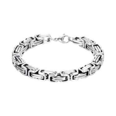 Imagem de Pulseira Masculina De Corrente Dupla Em Aço Inoxidável, Joia Punk, Pre