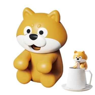 Imagem de Hamosky Mini ventilador com clipe de macarrão, ventilador de refrigeração pessoal recarregável USB em forma de cachorro para bebidas quentes, sopa, comida de bebê, ventilador de mesa portátil com