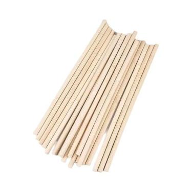 Imagem de Bastão De Madeira Redondo Durável Para Artesanato, Alimentos, Picolés,