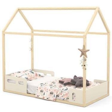 Imagem de Mini Cama Montessoriana Liv Off White Natural - Matic - MATIC MÓVEIS