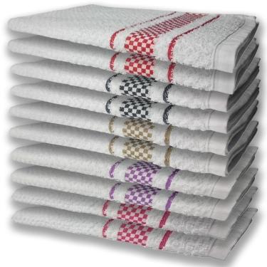 Imagem de 10 Panos De Prato Atoalhado Felpudo Premium Rs+Rx+Mr+Pr+Vm