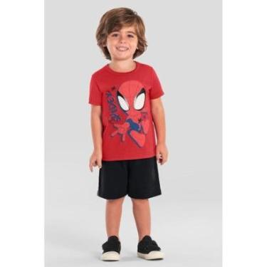 Imagem de Camiseta infantil menino Homem-Aranha em gel Brandili-Masculino