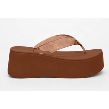 Imagem de Tamanco Petite Jolie Feminina Plataforma Tira Translúcida Verão Estilo