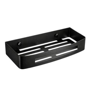 Imagem de Porta Shampoo Prateleira Organizadora para Banheiro Preto Fosco Inox 3