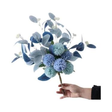 Imagem de Buquê De Flores Artificiais De Eucalipto De 45cm Para Decoração De Cas