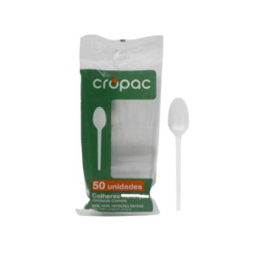 Imagem de Colher descartavel cropac master cristal 500 unid, Branco