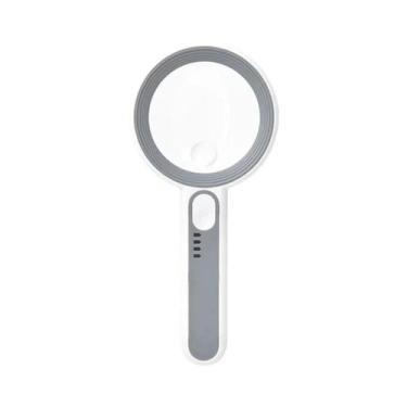 Imagem de Lupa De Mão LED Recarregável 12X Com 3 Modos Para Leitura, Joias E Ins