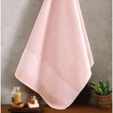 Imagem de Toalha de Lavabo 30x45cm Velour Artesanal Liso Cor 9933 Rosa Claro - n