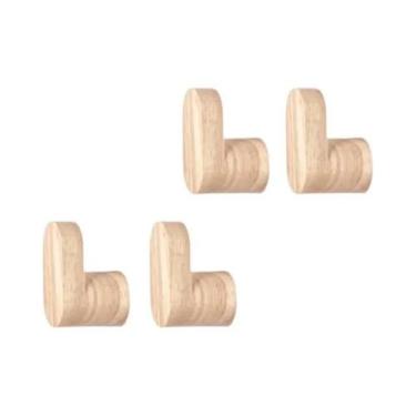 Imagem de Gancho De Parede De Madeira Natural Para Casacos, Chaves, Chapéus E Bo