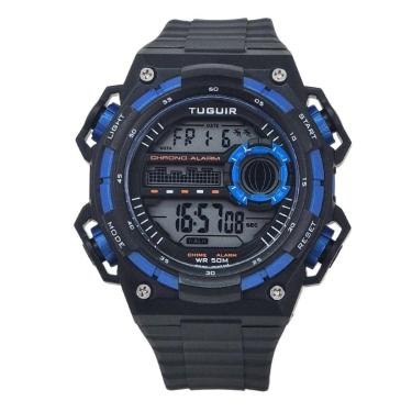 Imagem de Relógio Masculino Tuguir Digital TG30458 Preto e Azul-Masculino