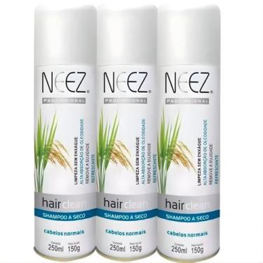 Imagem de Kit 3 Shampoo A Seco Para Cabelos Normais Neez Profissional Maciez Lim