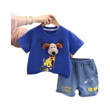 Imagem de Conjunto De Roupas De Verão Para Crianças Menino Menina Camiseta De De