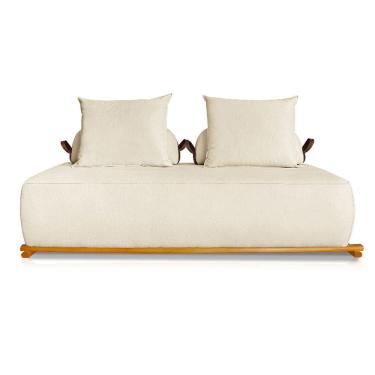 Imagem de Sofá Agius 3 Lugares 2,20 Linho Pérola - Lucadi Home