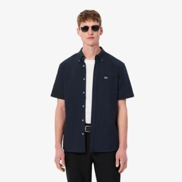 Imagem de Camisa Lacoste Regular Fit de Manga Curta em Oxford Masculina-Masculino