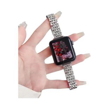 Imagem de Pulseira Slim De Aço Inoxidável Para Apple Watch Ultra 49mm Compatível
