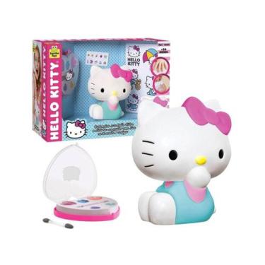 Imagem de Boneca Em Vinil Macio Personagem Hello Kitty Para Maquiar e Customizar