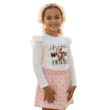 Imagem de Conjunto Infantil Manga Longa Estampa Ursinho Conforto