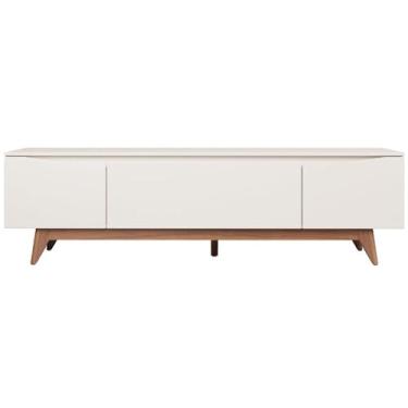 Imagem de Rack Flynt 184 cm – Natural c/Off White Fosco