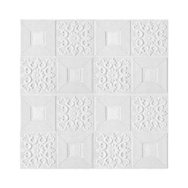 Imagem de Papel De Parede 3D Grande 70x70cm Com Efeito Tijolo, 10 Peças, Adesivo