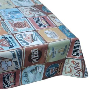 Imagem de Toalha de mesa 4 lugares toalha impermeável estampa toalha de plástico