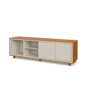 Imagem de Rack Para TV 85`` Delux 2 Portas Gaveta Interna Pés em Madeira Maciça