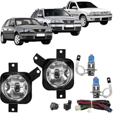 Imagem de Kit farol milha gol parati saveiro g3 1999 a 2005 s branca - BBS