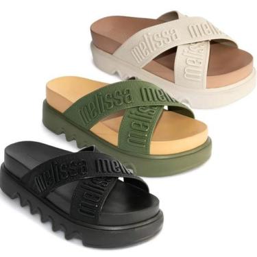 Imagem de Sandália Melissa Cross M-Lover Platform Confortável Original, Verde, 3