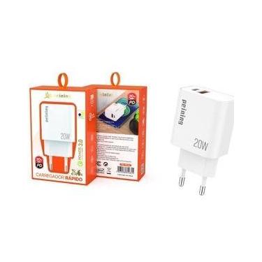 Imagem de Fonte Carregador de Parede Ultra Rápido Duo Com 1 Saída USB Tipo C + 1
