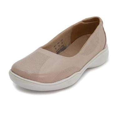 Imagem de Sapatilha Feminina Pierrô boneca couro legítimo cor nude-Feminino