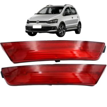 Imagem de Par Refletor Olho Gato Parachoque Traseiro Fox 2010 2011 2012 2013 201