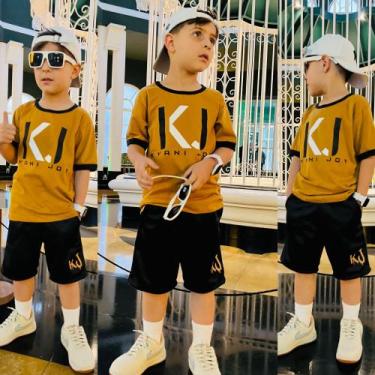 Imagem de Conjunto Infantil Juvenil Masculino Kvani Joy Menino Bermuda e camisa 