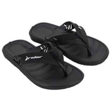 Imagem de Chinelo Rider Dedo Moving Preto Tira Larga Infantil Juvenil Preto Macio Masculino-Mascu...
