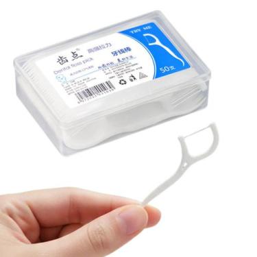 Imagem de Fio Dental Com Haste 50 Unidades Uso Infantil E Adulto - NoBrand, 1 un