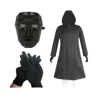 Imagem de Fantasia De Cosplay De Drama Coreano Masculina Em Preto Com Luvas Para