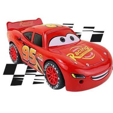 Imagem de Carrinho Relâmpago McQueen De Fricção Rodas Grandes De Borracha Metal 