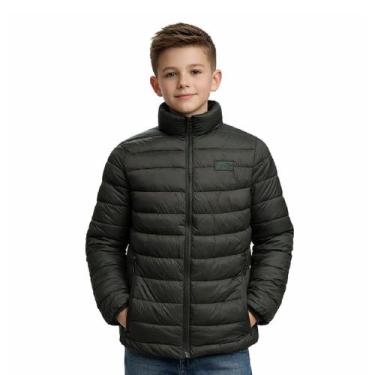 Imagem de Jaqueta Puffer Juvenil Meninos Com Bolsos Red Nose Com Ou Sem Capuz, V