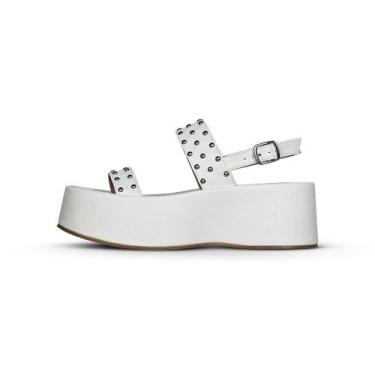 Imagem de Sandália Feminina Plataforma Branco - Jessica Leal Shoes, Branco, 35