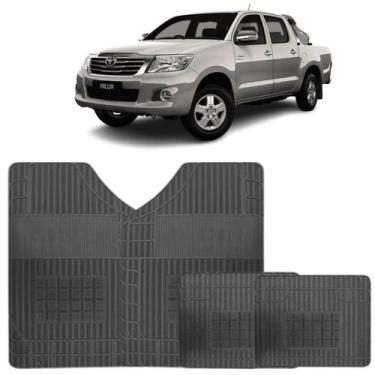 Imagem de Jogo de Tapete de Borracha Toyota Hilux 2010 até 2015 4 Peças Preto - 