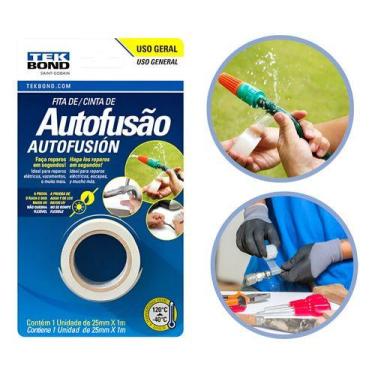 Imagem de Adesivo Fita Autofusão Tekbond 25mm X 1m Prova D'água Transp