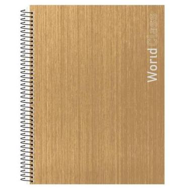 Imagem de Caderno universitário 10 matérias capa dura 160 folhas world class ani