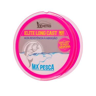 Imagem de Linha de Pesca Monofilamento Elite Long Cast Rosa 300m - Mx Pesca, 0.4