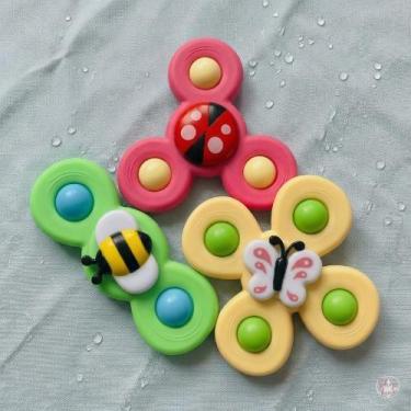 Imagem de KIt 3 Spinner Bebê Ventosa Giratório Brinquedo Sensorial - HIBULL