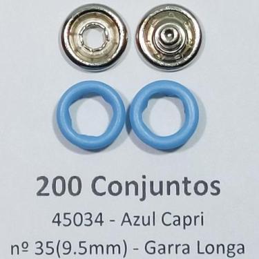 Imagem de Botões de Pressão Nº 35 Tic-Tac Sortidos Colorido Latão Azul Capri 9,5