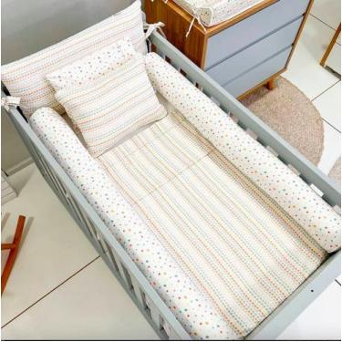 Imagem de Kit de Berço Rolinho 7 peças Popcorn/Minitribo - Biramar Baby