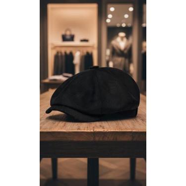 Imagem de Boina Inglesa Masculina Ajustável Preta - Congratulations Store