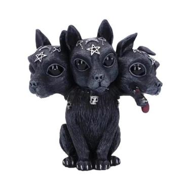 Imagem de Ornamento De Resina Gato Mágico De Halloween, Escultura De Animal Para