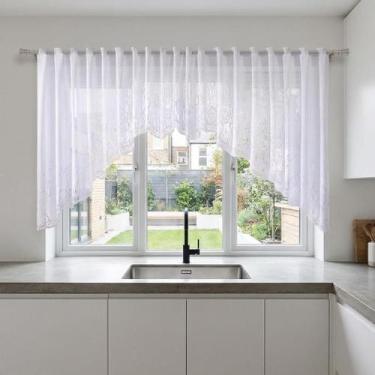 Imagem de Cortina Cascata de Renda Decorativa Para Cozinha Sala ou Area Gourmet 